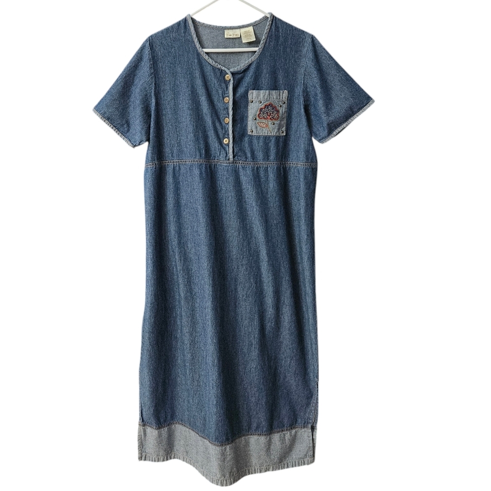 Bobbie Brooks Denim Short Sleeve Dress Women's 14/16